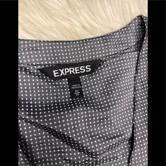 Express grey/white polka dot sz XS - Picture 2 of 7